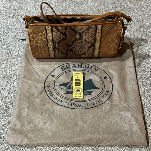 Brahmin Brown and Tan Snakeskin Clutch - Picture 3 of 4